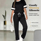 👖 50% RABATT! 🌸 Damen Komfort-Hosen-Set mit Kordelzug – Bequem, elastisch & perfekt für Zuhause und Freizeit 🏠