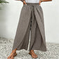 Bedruckte Damenhose mit weitem Bein und Kordelzug