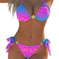Stilvolles Bikini-Set für Damen mit Leopardenmuster und Neckholder