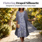 2-teiliges Set aus bedrucktem Damenkleid und Strickjacke
