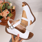 Offene Keilabsatzsandalen für Damen mit Fesselriemen