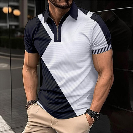 Atmungsaktives T-Shirt mit Viertelreißverschluss für Herren