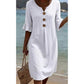 Damen Sommerkleid aus Baumwolle – einfarbig, bequem & atmungsaktiv – ideal für Alltag, Strand & Freizeit – leichter, lässiger Schnitt👗☀️