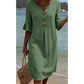 Damen Sommerkleid aus Baumwolle – einfarbig, bequem & atmungsaktiv – ideal für Alltag, Strand & Freizeit – leichter, lässiger Schnitt👗☀️