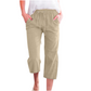 💃Lässige Caprihose aus Baumwoll-Leinen für Damen mit Taschen