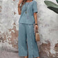 🏖️ 50 % RABATT AUF NEUHEITEN! 👗 Damen Zweiteiler Set – Elegantes Top + weite Hose, atmungsaktiv, für Urlaub & Alltag 🤍