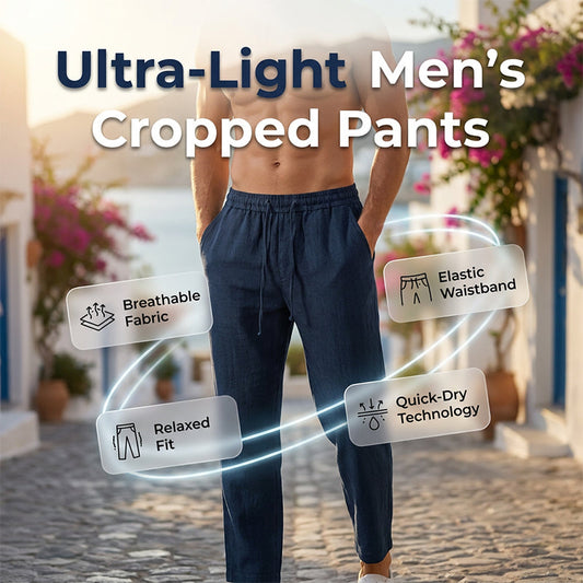 Leichte Herrenhose mit geradem Bein und lockerer Passform