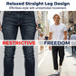 Leichte Herrenhose mit geradem Bein und lockerer Passform