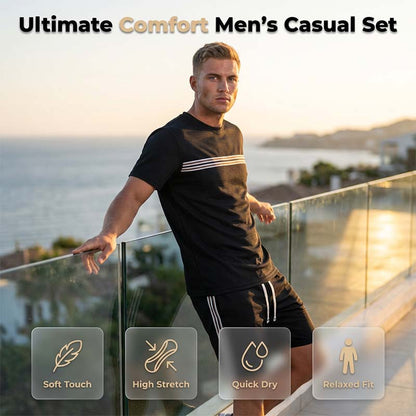 Lässiges T-Shirt- und Shorts-Set für Herren