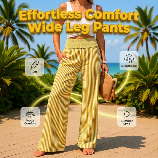 Damenhose mit gerafftem Bund und gestreiftem Gingham-Muster
