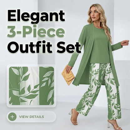 Langarm-Set mit Hosen für Damen mit Blumenmuster
