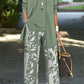 Langarm-Set mit Hosen für Damen mit Blumenmuster