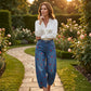 ✨ Lässige Damen-Jeans mit Herzmotiv, weiter Schnitt💖 Modische Damenjeans mit Herzprint