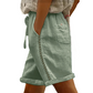 Lässige Damen-Shorts mit Kordelzug und Spitzenverzierung