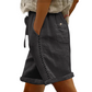 Lässige Damen-Shorts mit Kordelzug und Spitzenverzierung