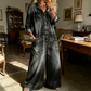 Lässiger Damen-Jumpsuit aus Denim mit langen Ärmeln