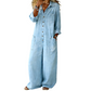Lässiger Damen-Jumpsuit aus Denim mit langen Ärmeln