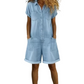 Damen Freizeit Denim-Overall mit kurzen Ärmeln