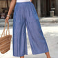 ☀️ Lässige Caprihose mit weitem Bein für Damen, weich und bequem, ideal für den Alltag