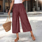 ☀️ Lässige Caprihose mit weitem Bein für Damen, weich und bequem, ideal für den Alltag