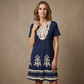 Lässiges Damenkleid im Boho-Stil mit Blumenmuster