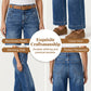 Damenjeans mit hoher Taille und geradem Bein