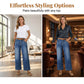 Damenjeans mit hoher Taille und geradem Bein