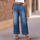 Damenjeans mit hoher Taille und geradem Bein