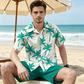 Herren Tropendruck Hemd & Shorts Set