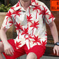 Herren Tropendruck Hemd & Shorts Set