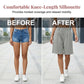 Lässige Plissee-Shorts mit hoher Taille für Damen