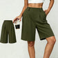 Lässige Plissee-Shorts mit hoher Taille für Damen