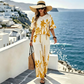 Elegantes 2-teiliges Damen-Set: Oberteil und Hose mit Blumenmuster