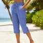 Sommerliche Caprihose mit Karomuster für Damen