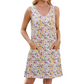 📢Mid-Season Sale: −50% nur für kurze Zeit⏰Leichtes Damen-Kleid mit Spaghettiträgern & Print – ärmellos, luftig & vielseitig für Sommer, Strand & Alltag 🌸☀️