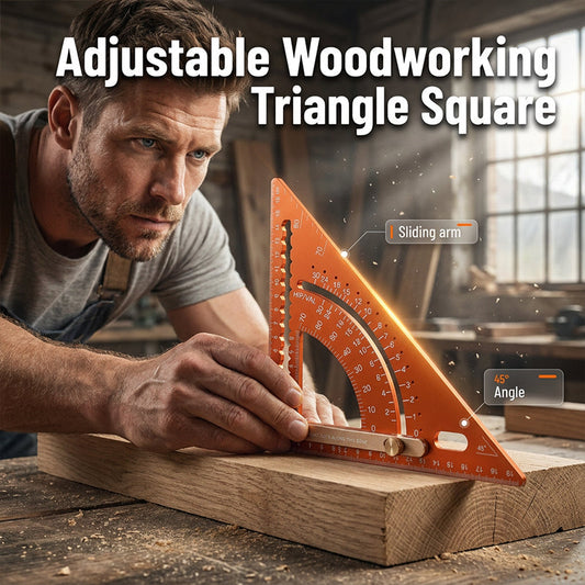 📐 50% RABATT! 🔧 Präzisions-Dreikantwinkel für die Holzbearbeitung – Robuste Alu-Konstruktion & Laser-Markierungen – Perfekt für exakte 90°-Markierungen, Schreinerei oder Fliesenlegen – unverzichtbar für Heimwerker und Profis 🛠️