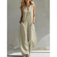 📅 Heute bestellen = 50% sparen 👗 Damen Casual V-Neck Sleeveless Jumpsuit – figurschmeichelnd, luftig & vielseitig – perfekt für Alltag & besondere Anlässe