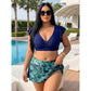🏖️Sommer-Sonderangebot: 60 % Rabatt🌊Zweiteiliger Badeanzug mit Rock und tropischem Print für Damen👙🌴❤️