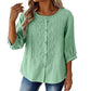 Bestickte Bluse aus Baumwoll-Leinen für Damen