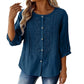 Bestickte Bluse aus Baumwoll-Leinen für Damen