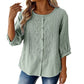 Bestickte Bluse aus Baumwoll-Leinen für Damen