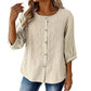 Bestickte Bluse aus Baumwoll-Leinen für Damen