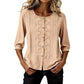 Bestickte Bluse aus Baumwoll-Leinen für Damen