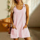 🌺Lässiges, gestreiftes, ärmelloses Playsuit-Kleid für Damen mit verstellbaren Trägern