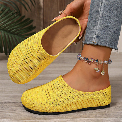 👟🌸 50% RABATT! Women's Breathable Knit Slip-On Mules – Luftig, bequem, einfach reinschlüpfen ☀️✨