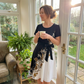 A-Linien-Kleid für Damen mit Blumenmuster
