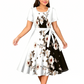 A-Linien-Kleid für Damen mit Blumenmuster