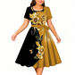 A-Linien-Kleid für Damen mit Blumenmuster