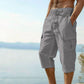 👖 Herren Leinen-Mischung Cargo Caprihosen – luftig, bequem & vielseitig – perfekt für Freizeit, Reisen & Alltag