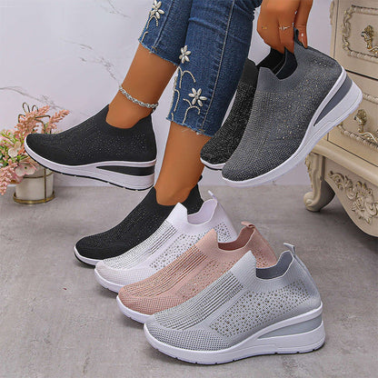Atmungsaktive Strick-Wanderschuhe für Damen